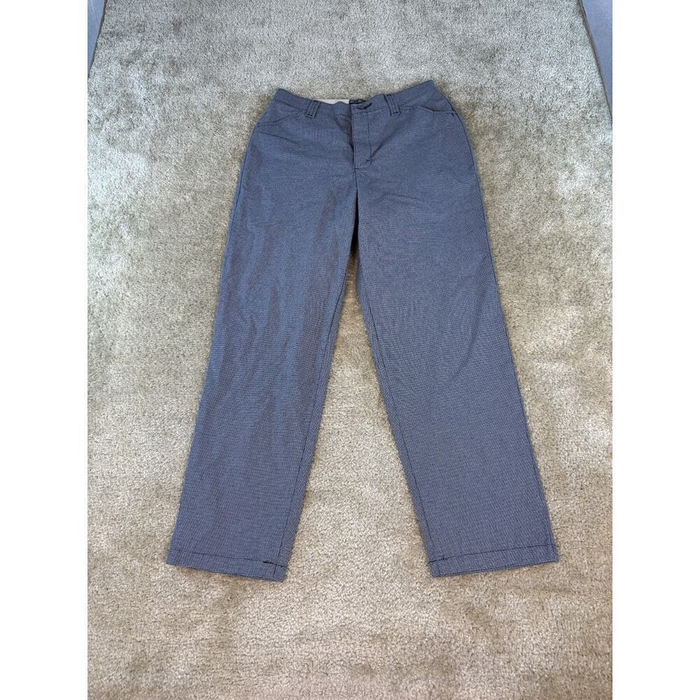 Riders By Lee Casuals Black Houndstooth Pants Womens Straight Leg Size 10P D256